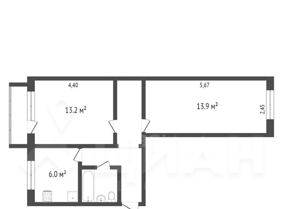 квартира г Красноярск р-н Кировский ул Транзитная 2 фото 2