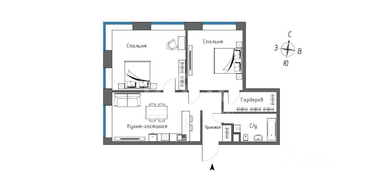 квартира г Москва метро Раменки ЗАО пр-кт Генерала Дорохова 39/1в ЖК West Garden Московская область фото 2