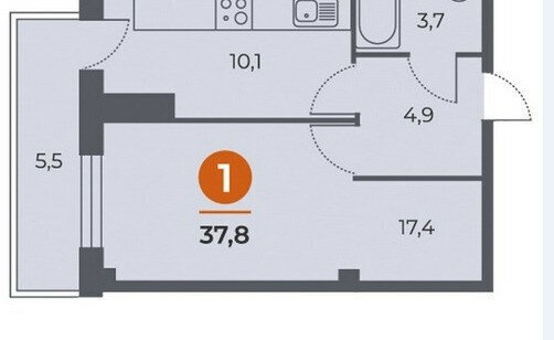 квартира г Ростов-на-Дону р-н Пролетарский пр-кт 40-летия Победы 63/17с 6 фото 8