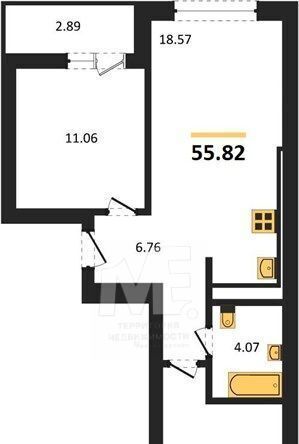 квартира г Калининград р-н Ленинградский ул Согласия 53б фото 1