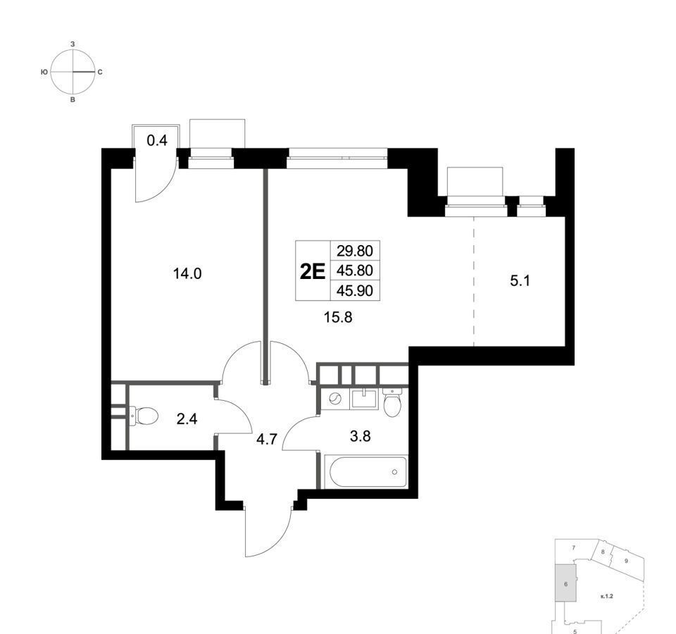 квартира г Люберцы д Марусино ул Заречная корп. 1, Некрасовка фото 1