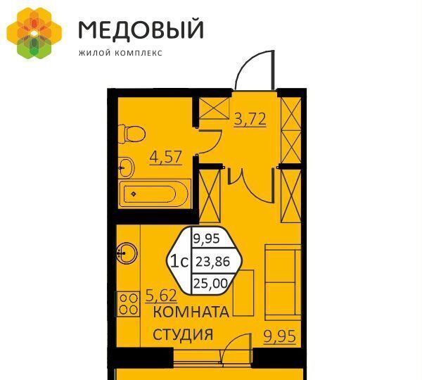 квартира р-н Пермский д Кондратово ул. Г. Н. Нифантова, д. 4б фото 2