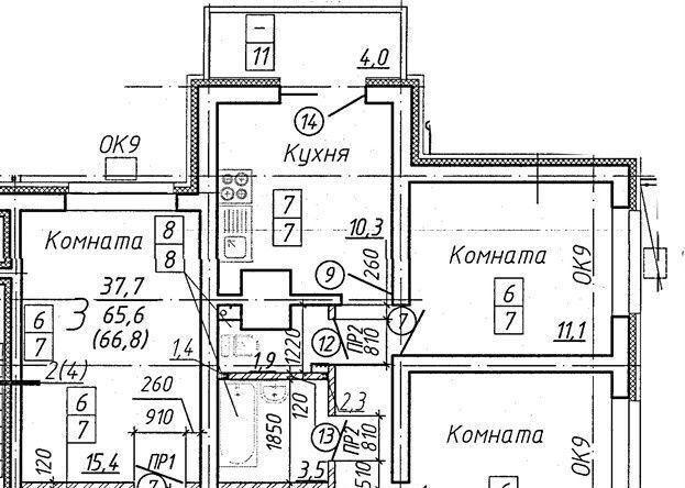 квартира г Воронеж р-н Коминтерновский пр-кт Московский 179/14 фото 7