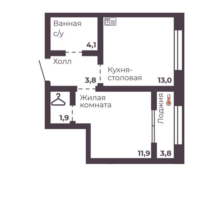 квартира г Челябинск р-н Тракторозаводский ЖК Ленина 4 фото 1