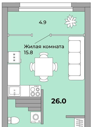 квартира г Екатеринбург Уралмаш пер Черниговский 20 фото 3