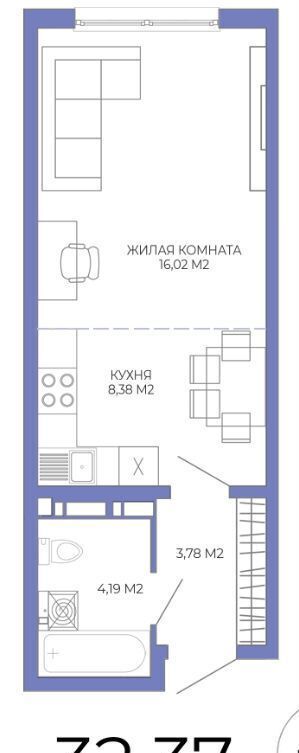 квартира г Пенза Пенза-2 ул Побочинская 2 р-н Октябрьский фото 4