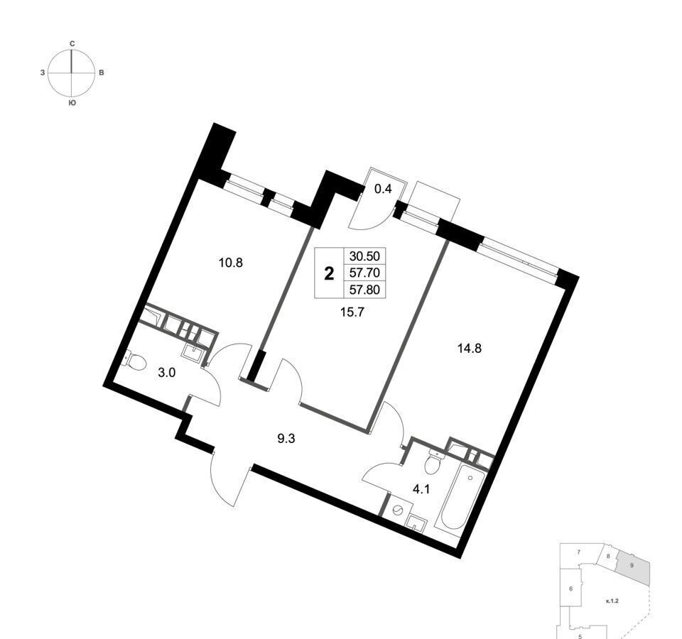 квартира г Люберцы д Марусино ул Заречная корп. 1, Некрасовка фото 1