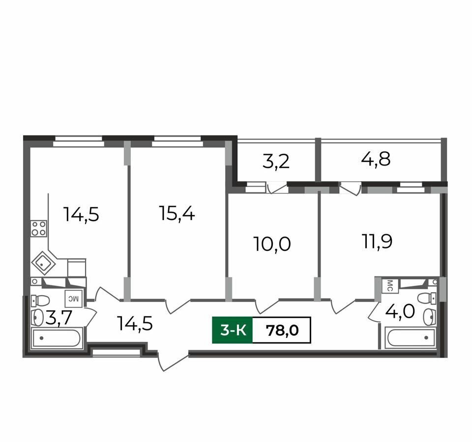 квартира г Владимир р-н Октябрьский б-р Сталинградский 7 фото 1