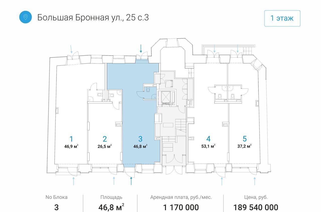 свободного назначения г Москва метро Тверская ул Большая Бронная 25с/3 муниципальный округ Пресненский фото 4