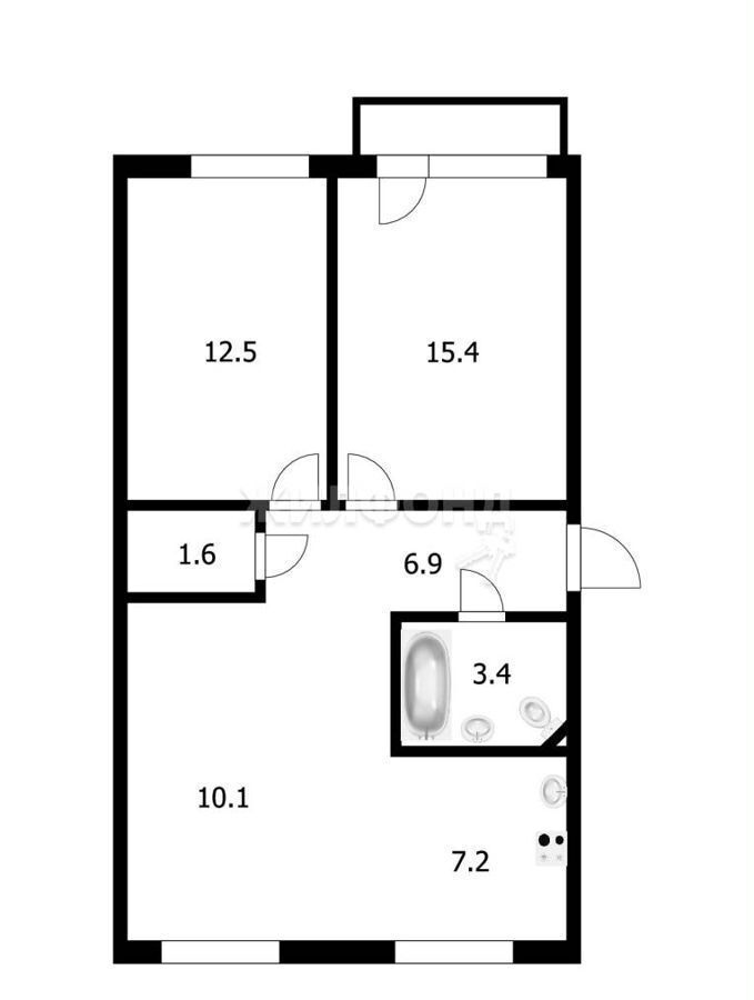 квартира г Нефтеюганск мкр-н 8А, 33, Тюменская обл. фото 14