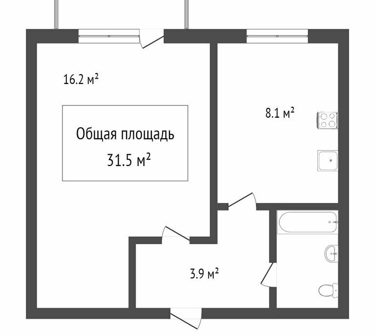 квартира г Томск р-н Кировский ул Дзержинского 36 фото 8