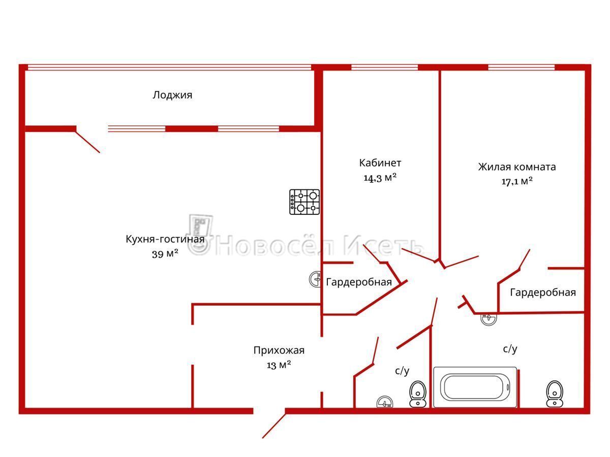 квартира г Екатеринбург р-н Октябрьский ул Красноармейская 62 Площадь 1905 года фото 24