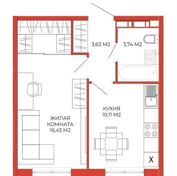 квартира г Пенза Пенза-2 ул Побочинская 8 р-н Октябрьский фото 4