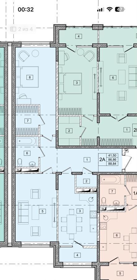 квартира г Грозный ул Кан-Калика 55 ЖК по ул. Виктора Кан-Калика Ахматовский район фото 3