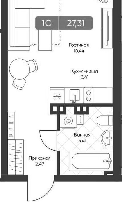 квартира г Новосибирск р-н Дзержинский Золотая Нива ЖК «Биография» фото 1