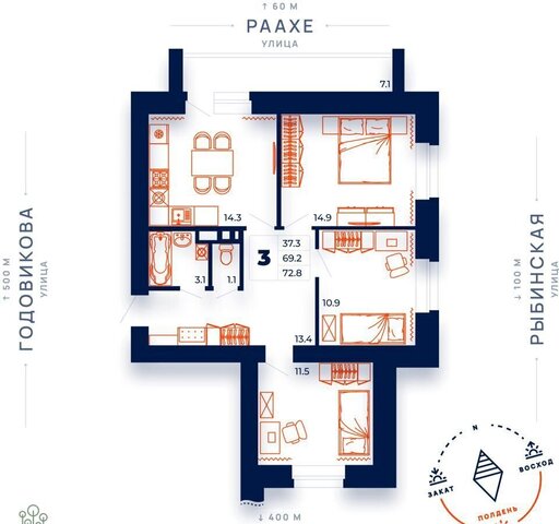 р-н Зашекснинский ул Раахе 9г ЖК «Dream House» фото