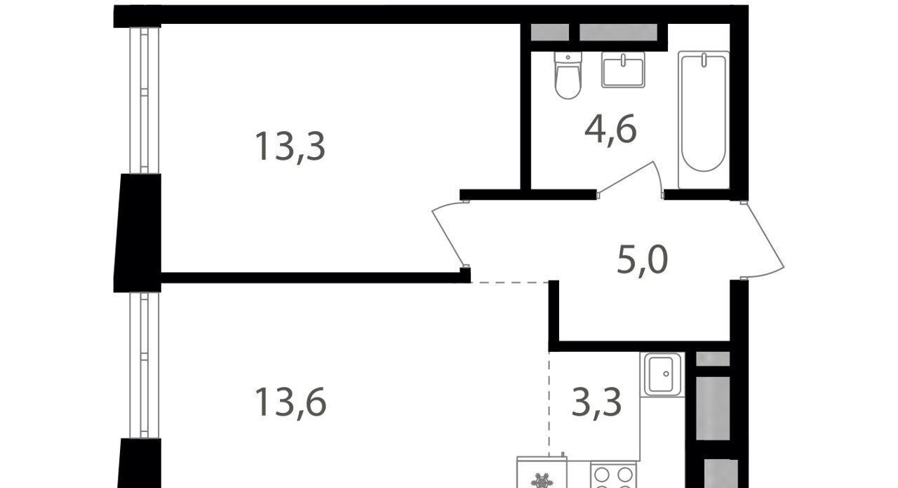 квартира г Москва метро Семеновская пер 1-й Кирпичный 17а/17 ЖК «Семеновский парк» муниципальный округ Соколиная Гора фото 1