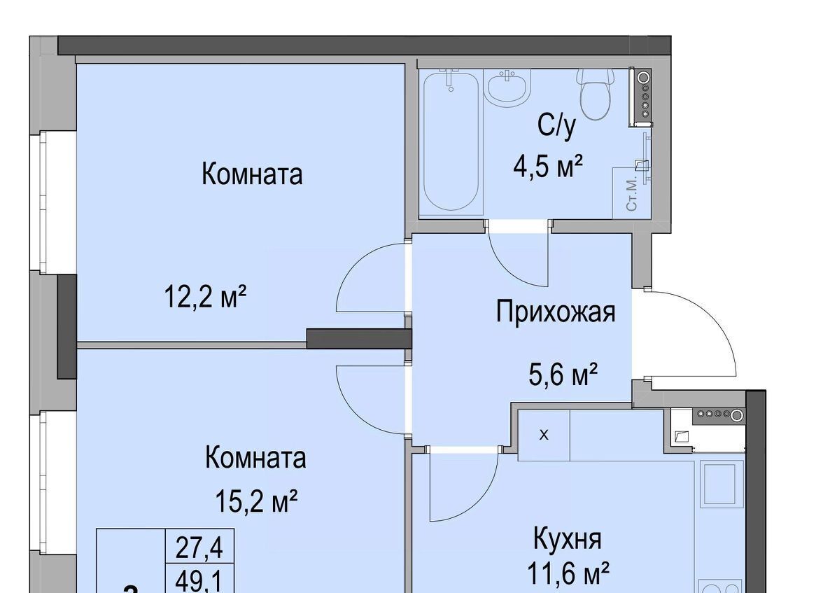 квартира г Ижевск р-н Первомайский Южный ЖК «Дом героев Леонов» жилрайон фото 1