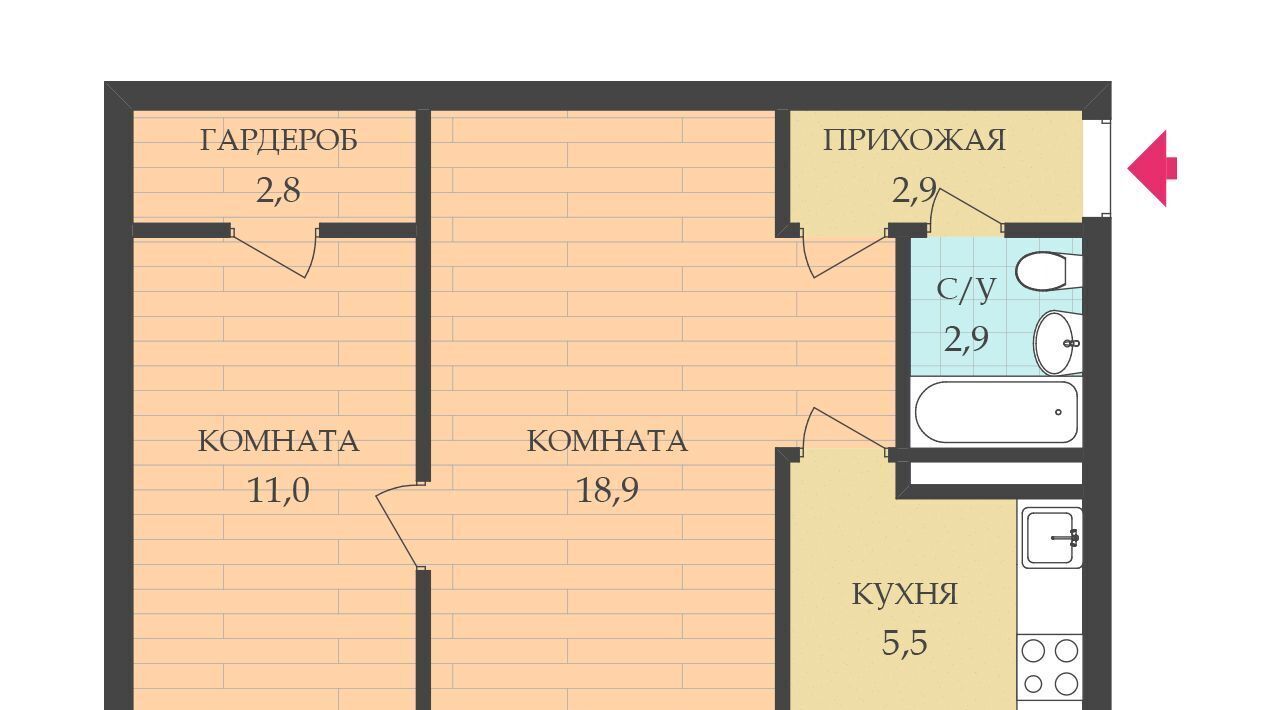 квартира г Ставрополь р-н Промышленный ул Ленина 328/25 фото 11