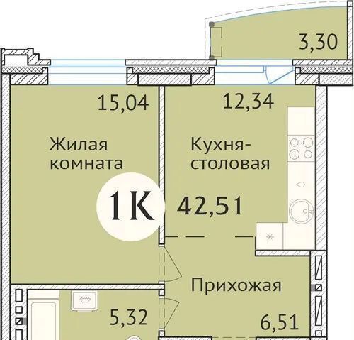 квартира г Новосибирск р-н Заельцовский Заельцовская ул Дуси Ковальчук 248/1 ЖК «Заельцовский» фото 1