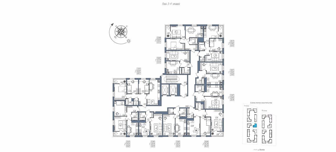 квартира г Волгоград р-н Тракторозаводский ул Тракторостроителей 29/1 фото 2