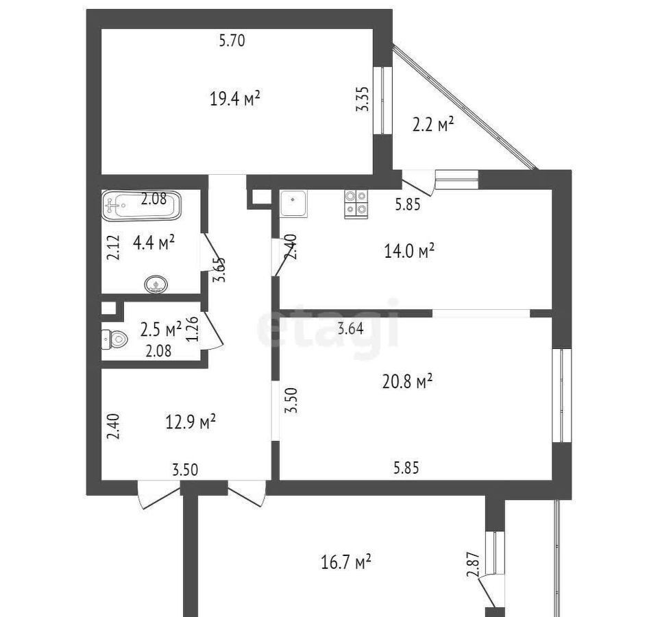 квартира г Чита р-н Центральный ул Балябина 16 фото 35