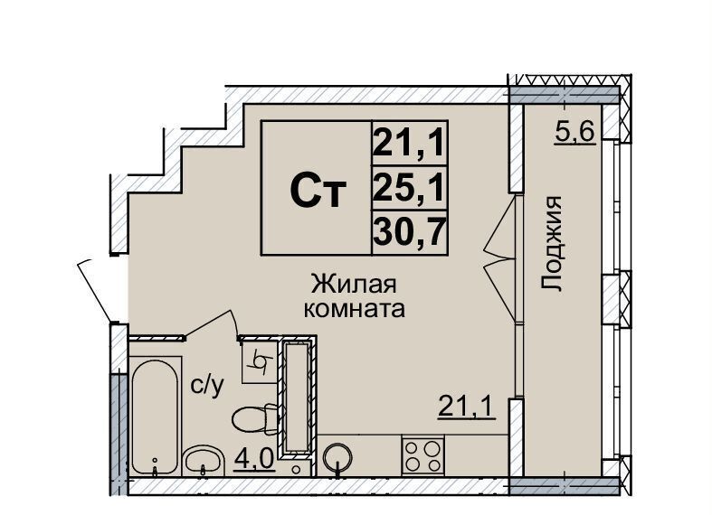 квартира г Нижний Новгород р-н Нижегородский Горьковская ул Родионова 10/1 ЖК «Горизонты Нижнего» фото 1