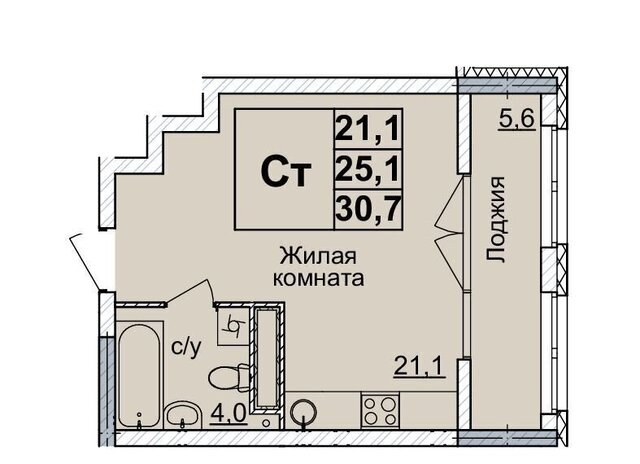 квартира р-н Нижегородский Горьковская дом 10/1 ЖК «Горизонты Нижнего» фото