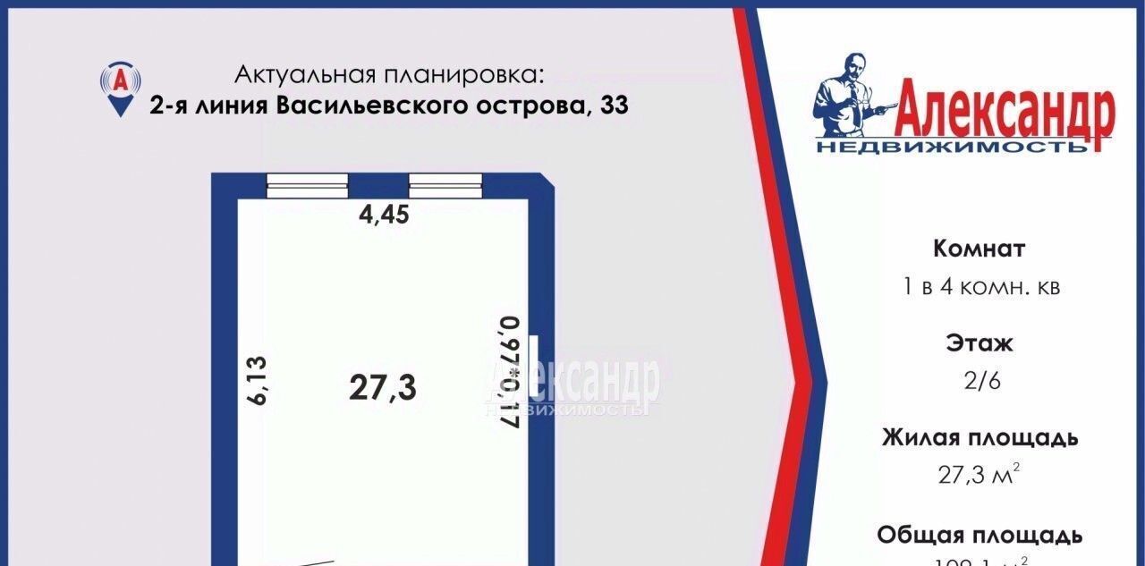 комната г Санкт-Петербург метро Василеостровская 2-я Васильевского острова линия, 33 фото 12