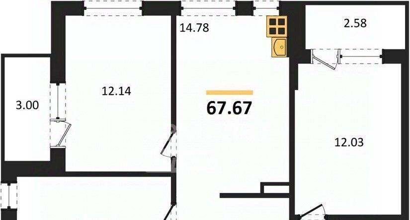 квартира г Воронеж р-н Коминтерновский ул 45 стрелковой дивизии 113 фото 2