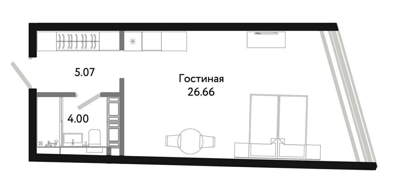 квартира г Санкт-Петербург метро Приморская Средний пр-т Васильевского острова, 87к 3 фото 2