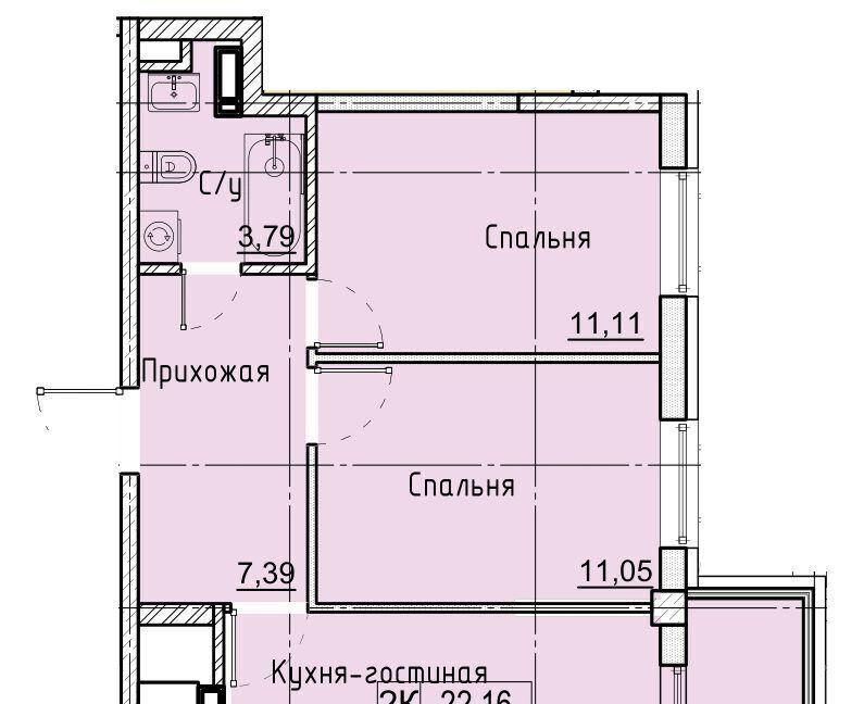 квартира г Ставрополь р-н Промышленный № 36 мкр, ЖК Фруктовый сад фото 1