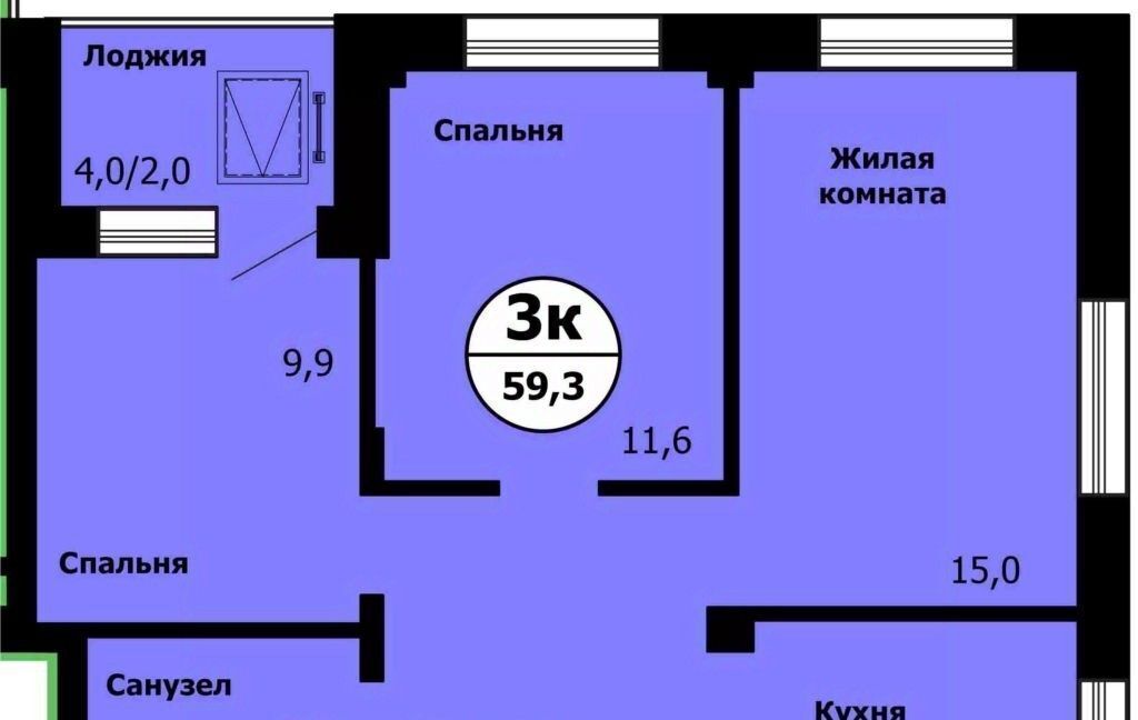 квартира г Красноярск р-н Свердловский ул Лесников 51 фото 1