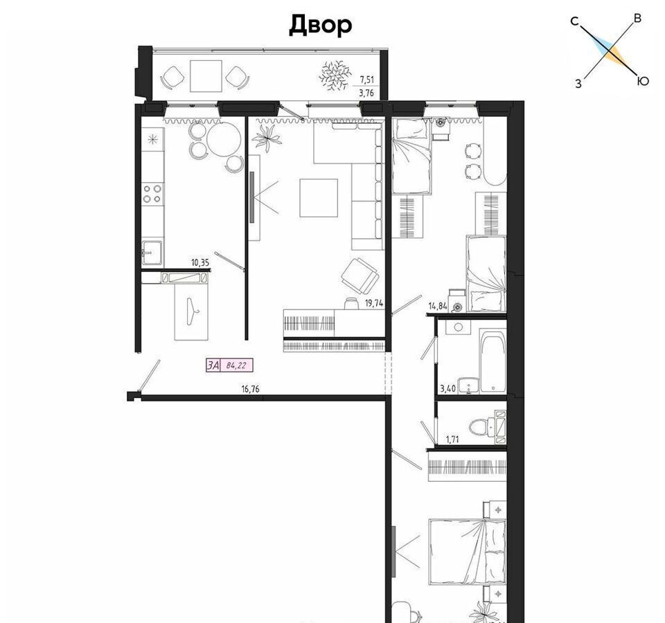 квартира г Томск р-н Октябрьский тракт Иркутский 185 стр. Б фото 1