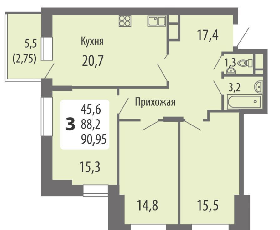 квартира г Чебоксары р-н Московский ул Филиппа Лукина 16 фото 2