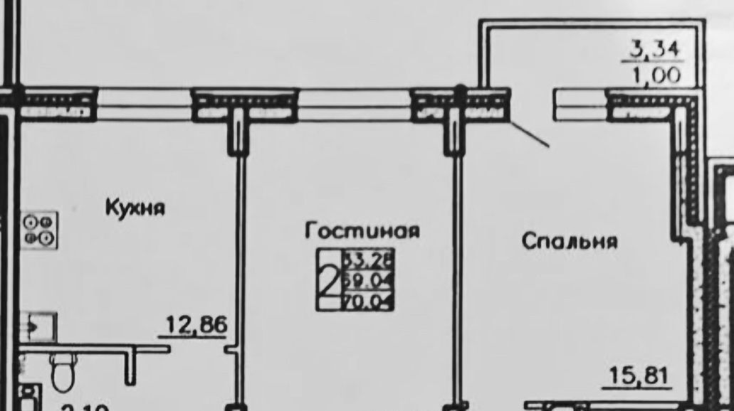 квартира г Воронеж р-н Ленинский ул Кривошеина 13/13 фото 40