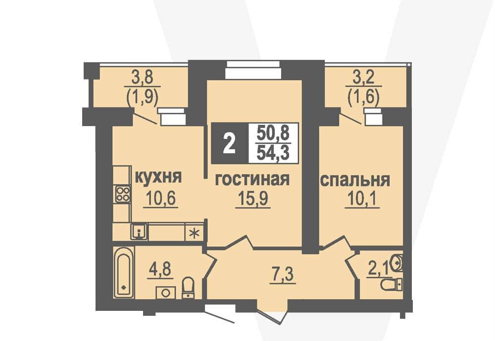 квартира рп Кольцово ш Векторное 12 Мкр. «Никольский» фото 1