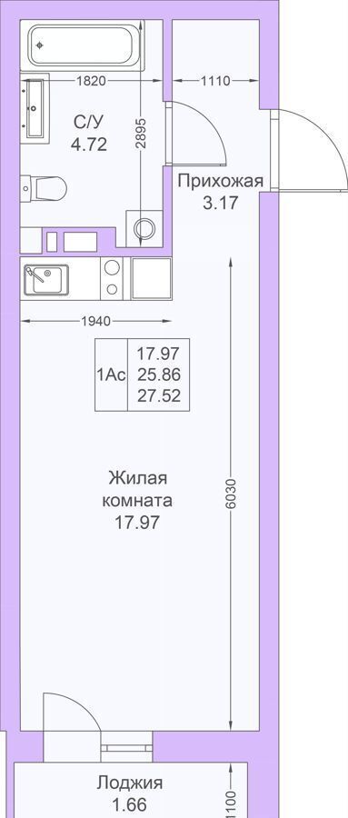 квартира г Казань р-н Советский ул Александра Курынова 3 корп. 1 фото 4