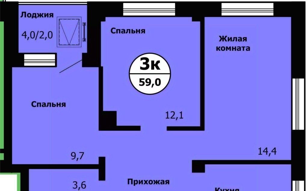 квартира г Красноярск р-н Свердловский ул Лесников 49 фото 1