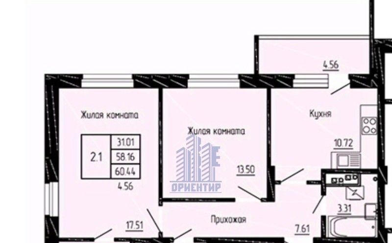 квартира г Чебоксары р-н Калининский ул Ленинского Комсомола поз 19 фото 1