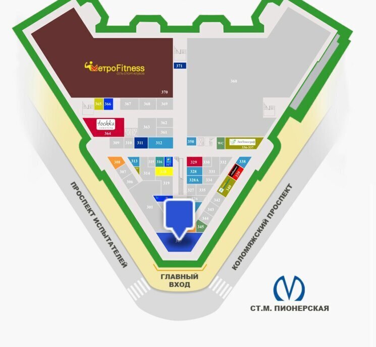 торговое помещение г Санкт-Петербург метро Пионерская пр-кт Коломяжский 15к/1 фото 10