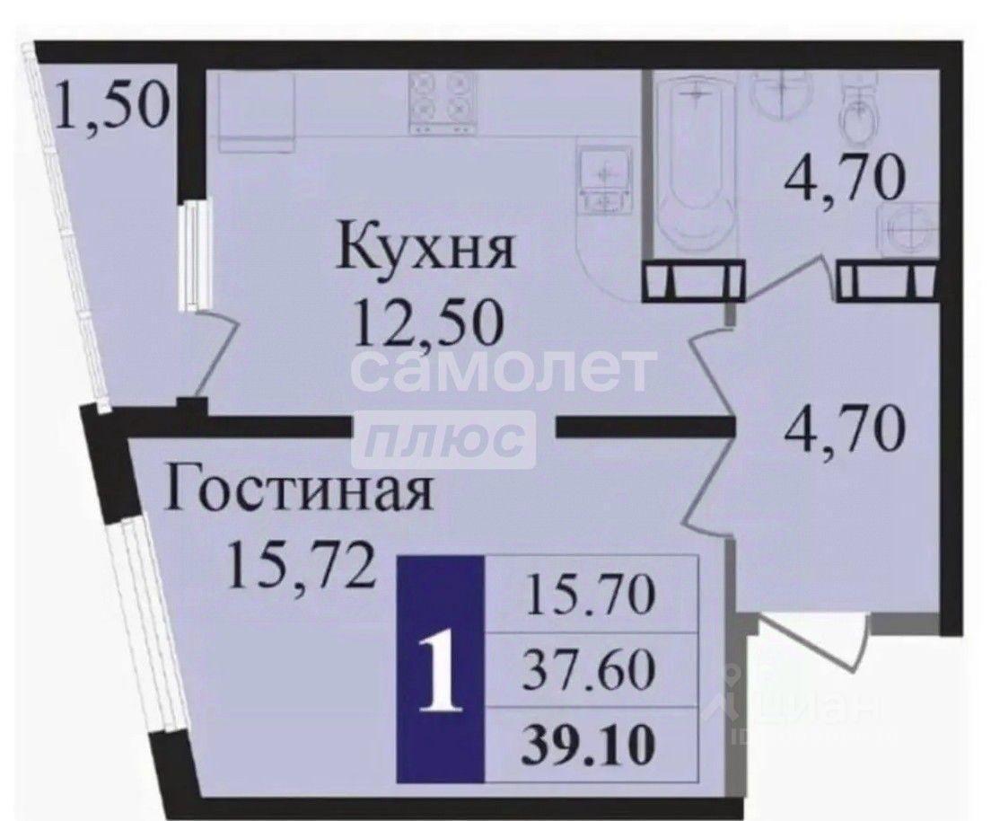 квартира г Краснодар пгт Пашковский ул им. Мачуги В.Н. 166/3 ЖК «Сказка Град» фото 1