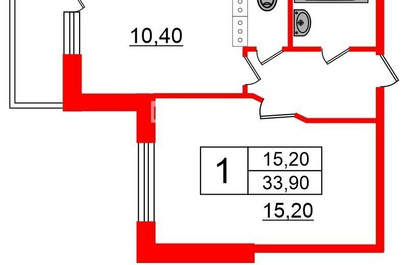 квартира г Всеволожск Южный ул Московская 27/5 Улица Дыбенко фото 11