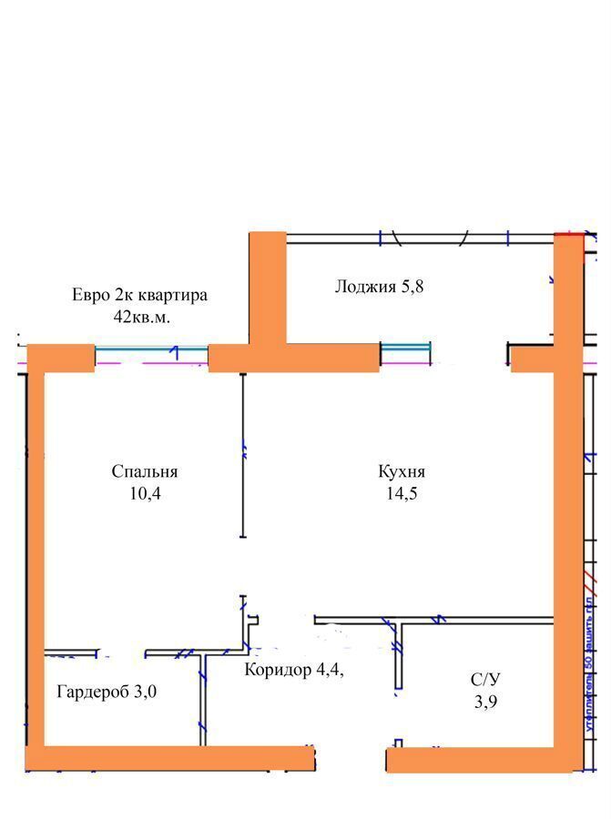 квартира г Оренбург р-н мкр Пристанционный ул Нахимова 49 р-н Ленинский фото 17