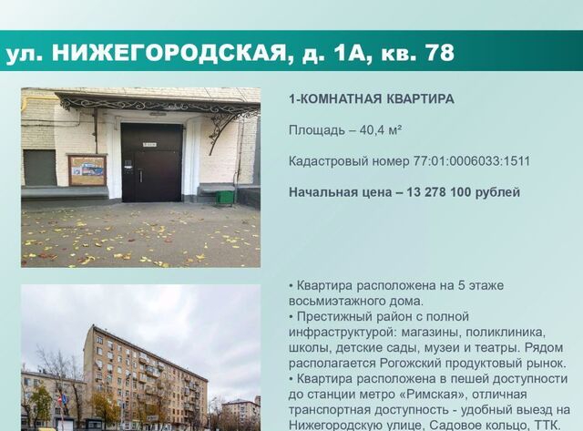 метро Площадь Ильича ул Нижегородская 1а фото