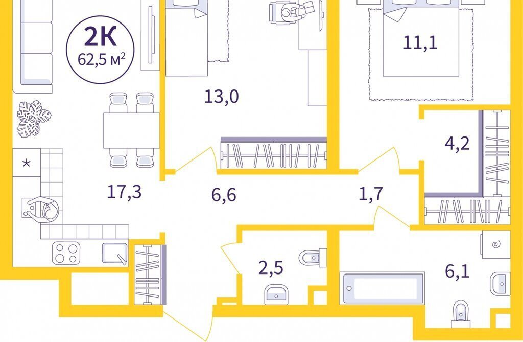 квартира г Екатеринбург р-н Орджоникидзевский Уралмаш ЖК «Астон.Время» улица 22-го Партсъезда, 5 фото 1