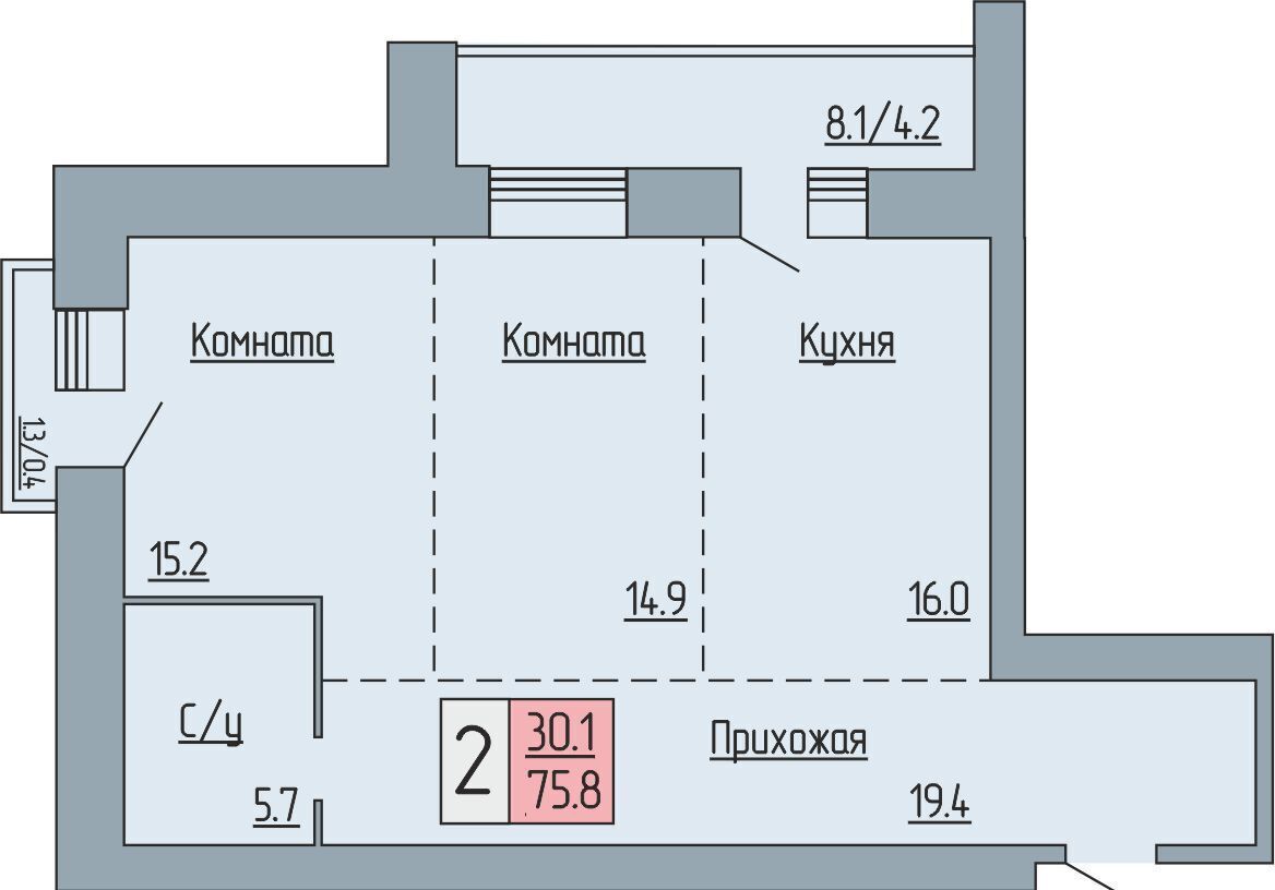 квартира г Курган Западный б-р Солнечный 19 ЖК «Маяк» фото 1