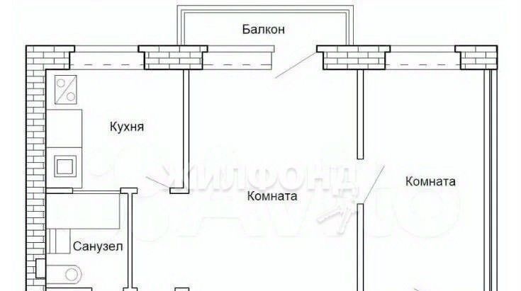 квартира г Новосибирск Заельцовская ул Аэропорт 45 фото 5