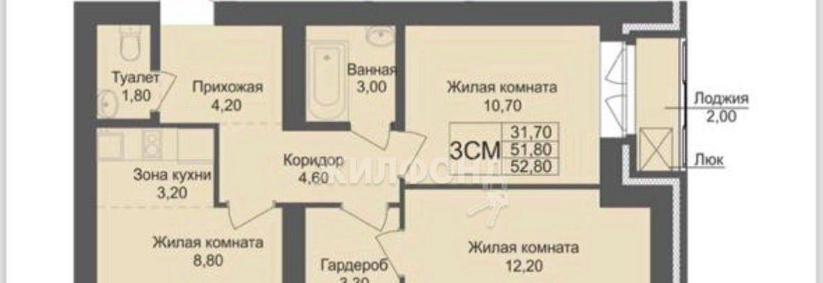 квартира г Новосибирск р-н Калининский Заельцовская пр-кт Красный 323/6 ЖК «Онега» фото 19