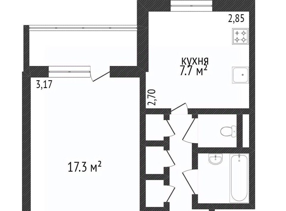 квартира г Новый Уренгой Северная жилая часть мкр Мирный 1/2 фото 2